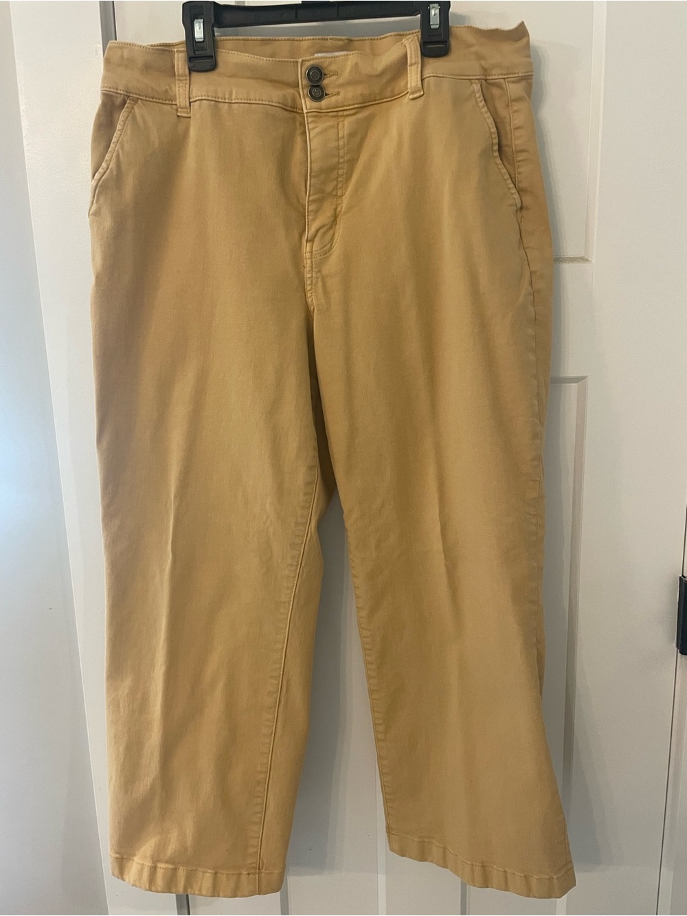 Women's Cropped Chino Pants in Tan